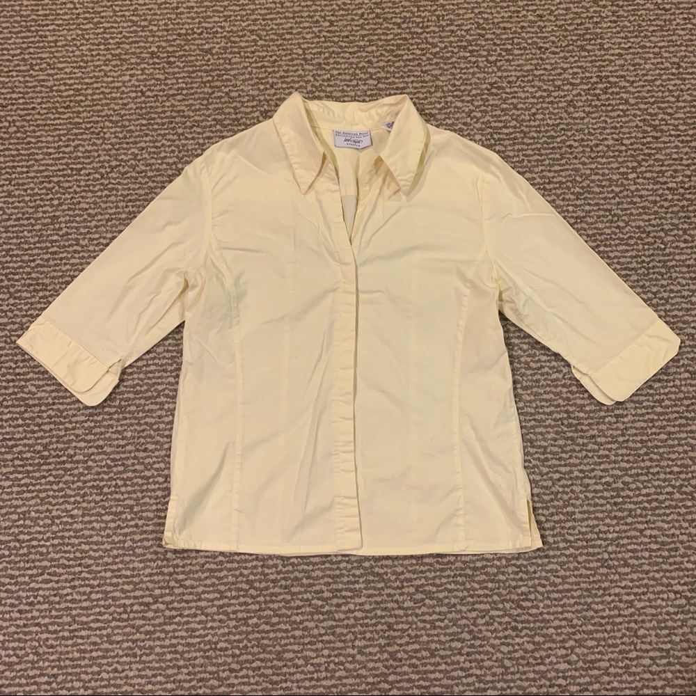 Lord & Taylor yellow button-down shirt